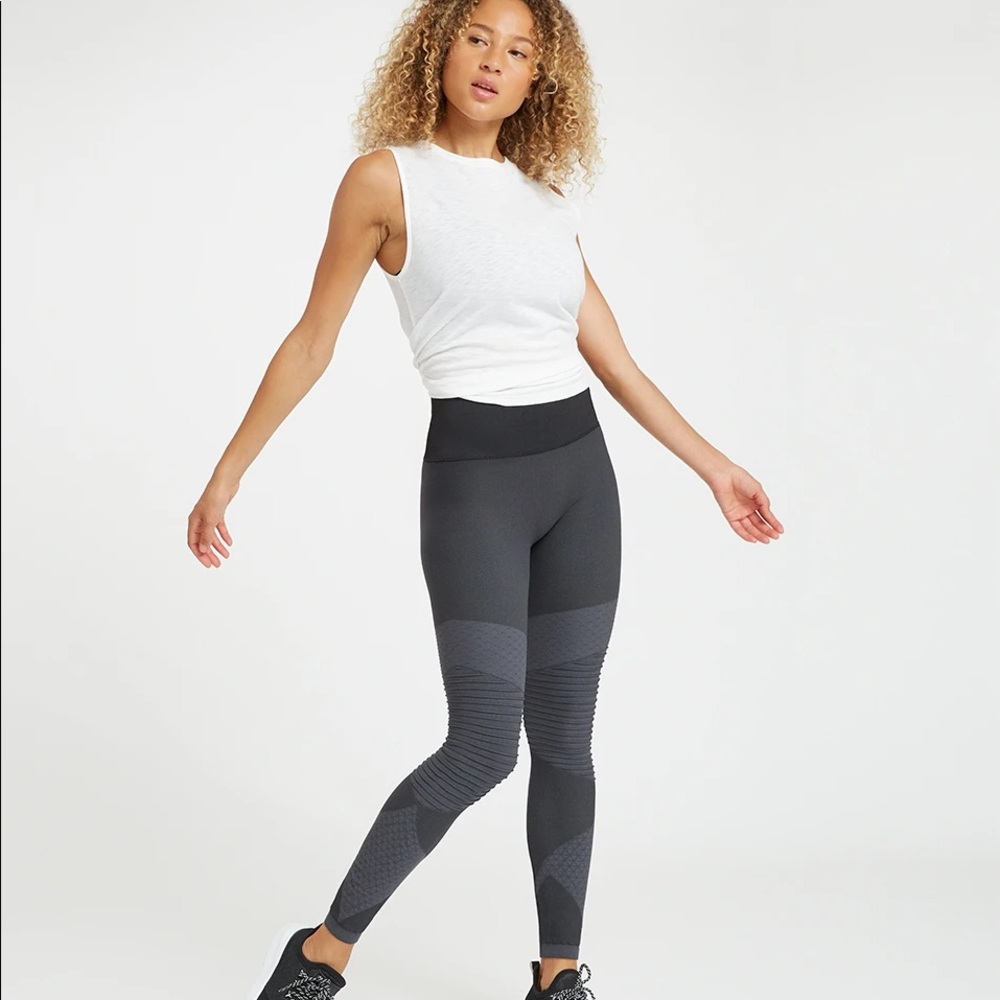 SPANX Two-Tone Gray High-Waist Leggings